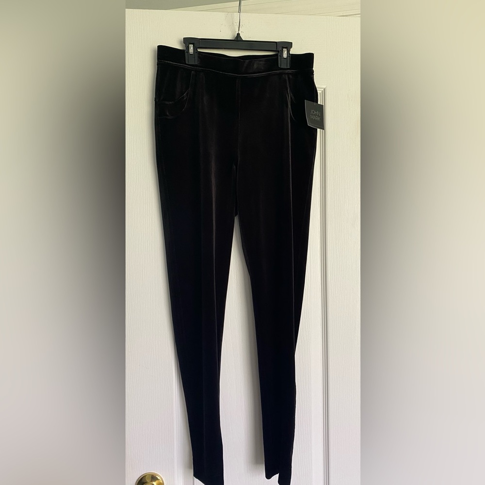 Mark John Velvet Leggins Black Size S New